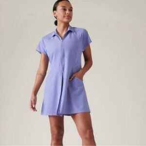 Athleta Fairway Athletic Dress Purple Blue Womens Size M Preowned